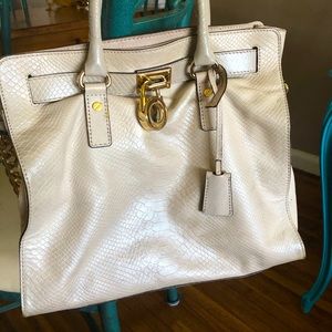 Michael Kors Hamilton Snakeskin Satchel